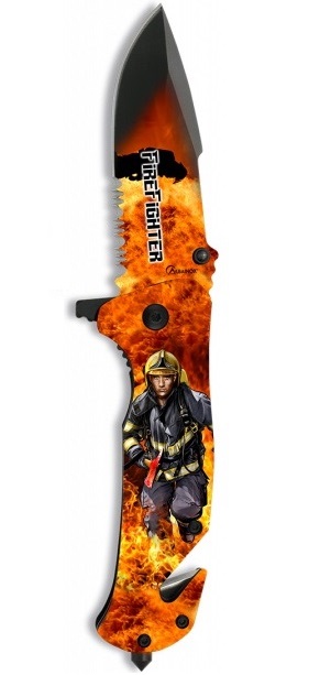 Couteau pliant 19cm Pompier Fire Fighter - ALBAINOX.