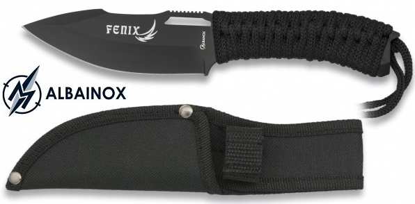 Couteau tactique FENIX 20,2cm Full Tang noir - ALBAINOX