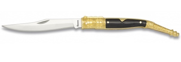 Couteau Navaja 18,8cm ALBAINOX pliant - laiton.