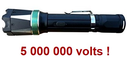 Taser shocker 5 000 000 volts ! LED + Tazer puissant...