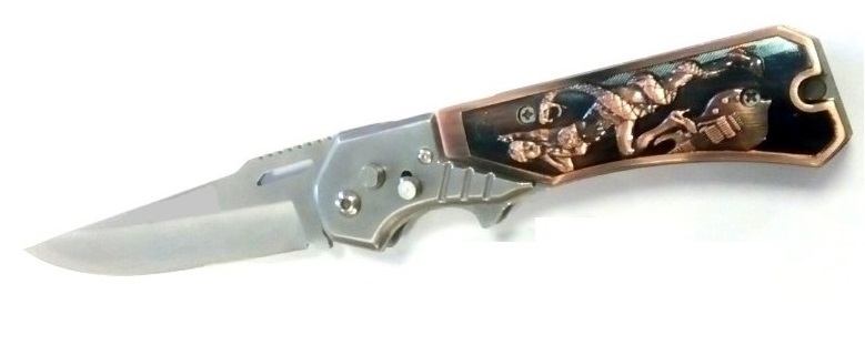 Couteau automatique 22,5cm cran darrêt - Déco femme..