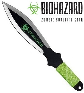3 Couteaux de lancer 17cm couteau - Zombie BIOHAZARD..