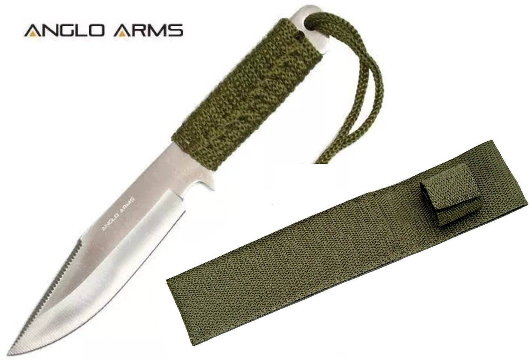 Couteau tactique 19cm paracorde poignard - vert