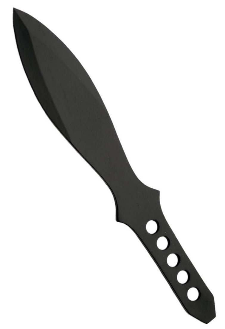 Couteau de lancer 21cm noir - Tout acier full tang..