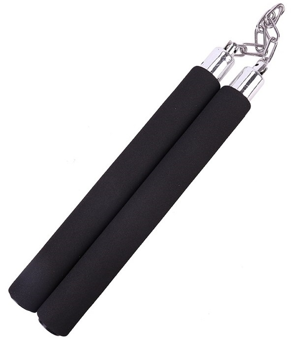 Nunchaku noir mousse compacte - idéal entraînement