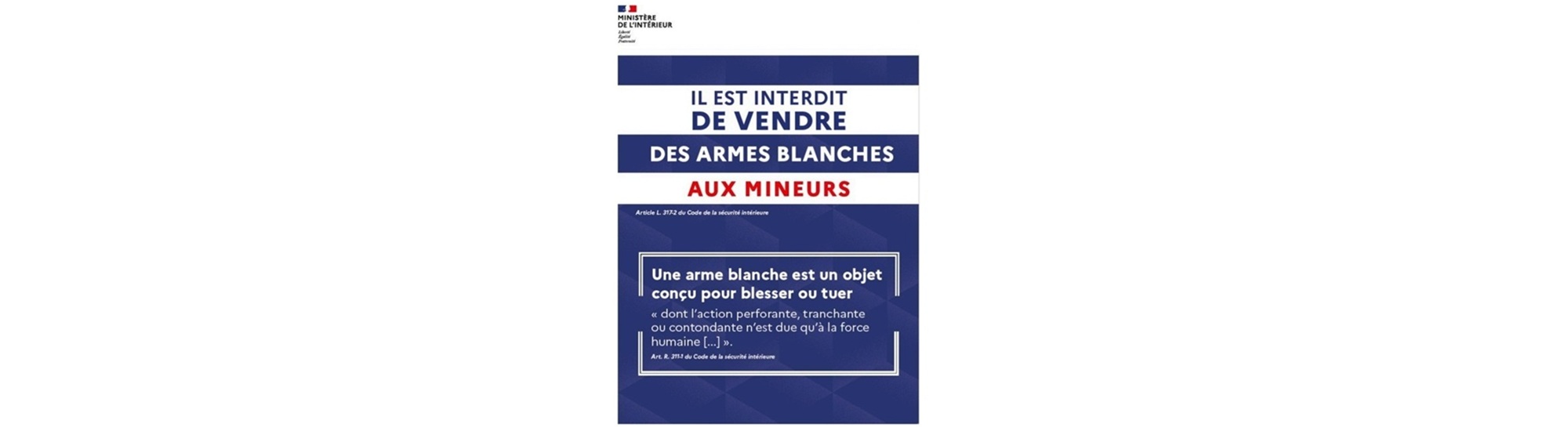 vente interdite d armes blanches aux mineurs