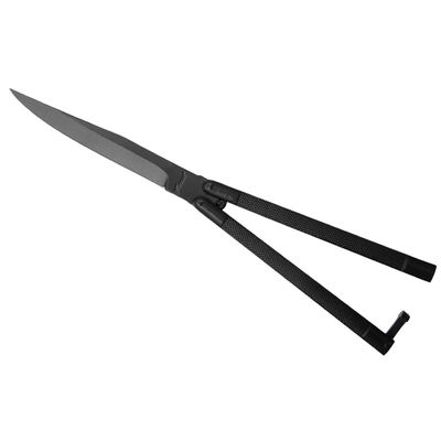 Couteau papillon balisong noir 24cm - Léopard