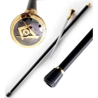 Canne épée bâton de marche 92cm Francs-Maçons