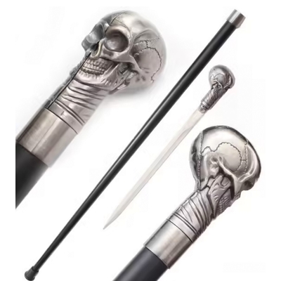Canne épée bâton de marche 92cm Squelette