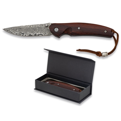 Coffret couteau 16,5cm avec lame Damas