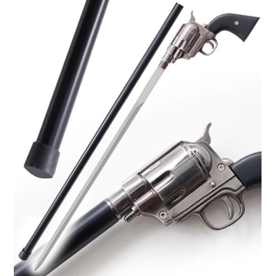 Canne épée bâton de marche 92cm Revolver pistolet
