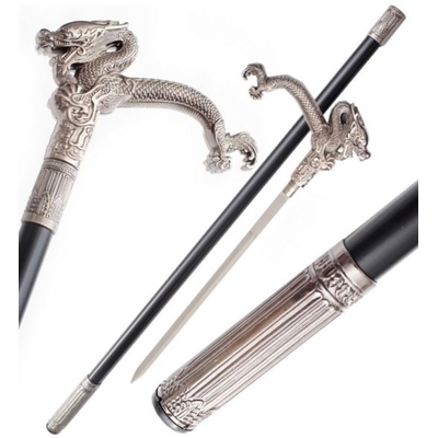Canne épée bâton de marche 90cm Dragon confort