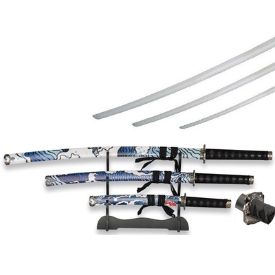 Lot 3 katanas katana arme design + socle déco.
