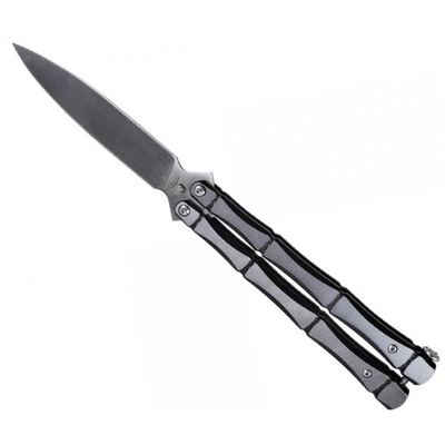 Couteau papillon balisong 24cm gris métal SCH