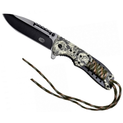 Couteau 22cm pliant Zombie paracorde cam