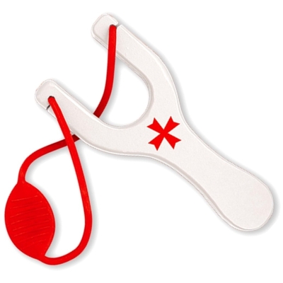 Lance-pierre fronde 18cm bois blanc Les Templiers