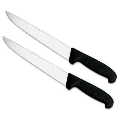 Lot 2 couteaux du chef à viande 32,5cm lame inoxydable de cuisine