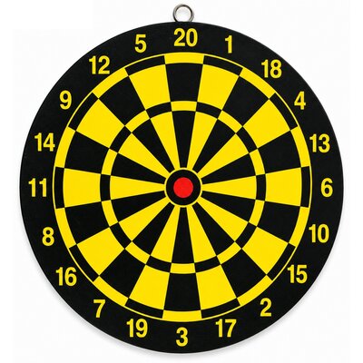 Cible de lancer Albainox 19,5 cm jaune et noire pour couteaux de lancer et fléchettes