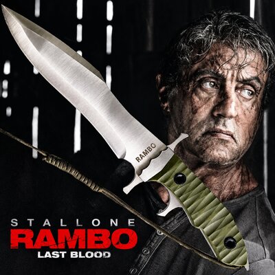 Couteau de collection Rambo 5 Last Blood lame acier carbone 38 cm