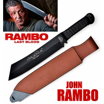 couteau john rambo 5 last blood collector avec manche antidérapant