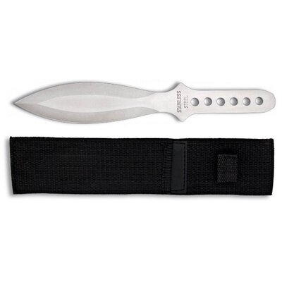 Couteau de lancer argenté 21,8cm - Tout acier inox
