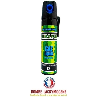 Bombe lacrymogène 75ml GAZ CS - aérosol spray lacrymo
