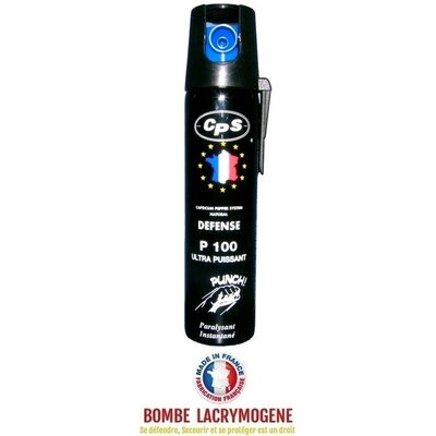 Bombe lacrymogène 75ml GEL POIVRE - aérosol spray lacrymo...