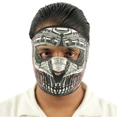 Masque en néoprène airsoft - Design Robot Cyborg