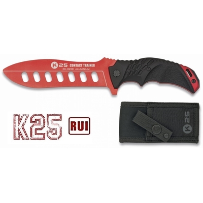 Poignard couteau d'entrainement de combat 27,5cm - K25 RUI rouge