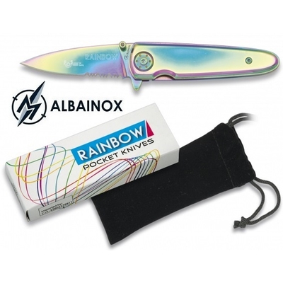 Couteau pliant 15,5cm RAINBOW + pochette - ALBAINOX