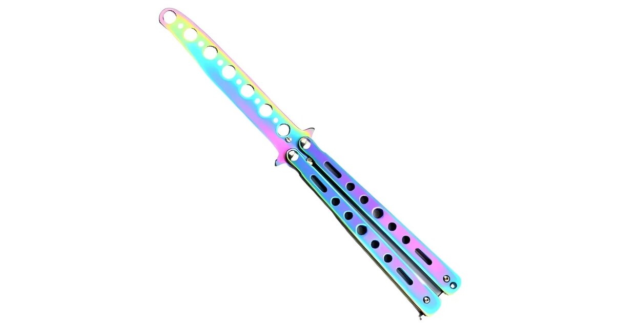 Couteau papillon d'entrainement cs go en acier inoxydable, butterfly pliant lame Couteau papillon d'entrainement cs go en acier inoxydable, butterfly pliant lame