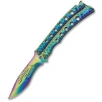 Couteau papillon balisong 22,8cm Rainbow - ALBAINOX...