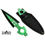 Couteau Zombie dague de lancer 16,4cm - Tout acier inox