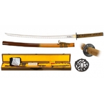 Coffret katana tranchant 105cm avec lame carbone - accessoires