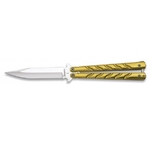 Couteau papillon balisong 22,6cm jaune doré - ALBAINOX.