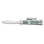 Couteau papillon balisong 21,8cm émeraude - ALBAINOX.