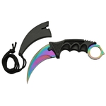 Couteau Karambit 18cm rainbow - Poignard