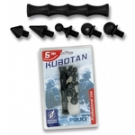 Kubotan baton 12cm + 5 embouts - mini matraque