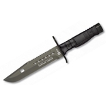 Baïonnette couteau poignard combat titane 31cm noir.