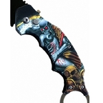 Couteau automatique cran darrêt Karambit Squelette.