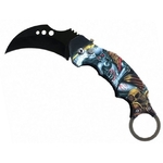 Couteau automatique cran d'arrêt Karambit Squelette