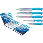 Coffret couteaux PRADEL couteau de cuisine table - Titane multi bleu