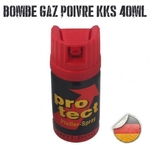 Bombe lacrymogène 40ml GAZ poivre Portée 6m