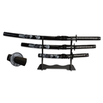 Lot 3 katanas katana arme Punisher + socle.