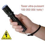 Taser shocker LED 100 000 000 volts ! Tazer noir