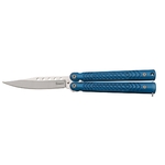 Couteau papillon balisong 16,2cm bleu ALBAINOX.
