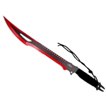 Machette épée katana 63cm tout acier THIRD red.