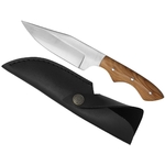 Poignard couteau 20,5cm bois teck LEOPARD + étui cuir2