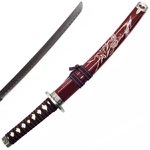 Katana tranchant samouraï 45cm japonais gravure rouge