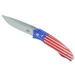 Couteau pliant 20cm drapeau américain USA.